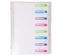 Trieur polypropylène 3 rabats Chromaline 8 compartiments - Incolore