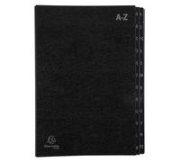 EXACOMPTA Trieur rigide Economique Ordonator 24 compartiments alphabétiques- 24x34cm - Noir