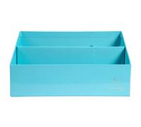 Trieur vertical / porte lettres 3 compartiments carton Aquarel - Bleu pastel