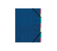 Trieur agrafé avec élastiques 7 compartiments - Bleu