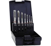 Exact 42345 Set de tarauds pour machine 7 pièces métrique M1, M4, M5, M6, M8, M10, M12 coupe à droite DIN 371 HSS-E forme B 1 set