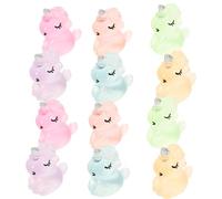 EXAOMBLE 12pcs Figurines Miniatures de Licorne en Résine Phosphorescente, Décoration Cute et Pratique pour Voiture et Micro Paysage, Accessoires de Style Cartoon Couleur Couleur Aléatoire