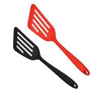 EXAOMBLE 2pcs Spatules Cuisine en Silicone Alimentaire Trou Suspendu, Design Oblique pour Cuire Biscuits, Ustensiles Résistants et Polyvalents Cuisine Quotidienne