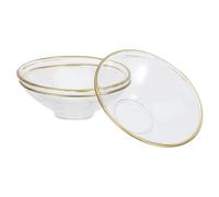 EXAOMBLE 3 Pièces Anneaux en Verre Structure Stable et Design Luxueux pour Bougeoirs Bord Doré Anti-Gouttes de Cire pour Décoration de Mariage et Usage Personnel