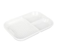EXAOMBLE Assiette en Céramique Divisée à 3 Compartiments Blanche pour Petit-déjeuner, Solide et Décorative, pour Restaurants et Bars Finition Lisse et Élégante