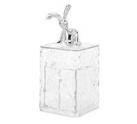 EXAOMBLE Boîte de Rangement Maquillage en Plastique Motif Lapin, Organisateur Multi-usages pour Cotons Ronds et Cure-Dents, pour Salle de Bain Moderne et Élégant