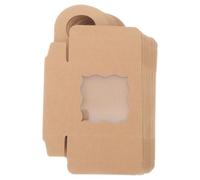 EXAOMBLE Boîtes à Vin Boîte de Rangement Pratique et Fenêtre Lot de 25 en Papier Kraft pour Voyages pour Bouteilles, pour Voyages et Occasions Multiples