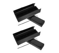 EXAOMBLE Boîtes de Bonbons 4 Unités 6 Sections Noir, Dimensions 22,9 X 5,4 X 3,5 CM Adapté pour Fêtes, Anniversaires, Voyages et Bureau