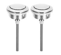 EXAOMBLE Bouton-poussoir en Abs Argenté Résistant à Rouille 2 Pièces Précision Supérieure de Chasse Couleur Aléatoire pour Réservoir de Toilettes pour Bureau et Hôtel