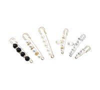EXAOMBLE Broche pour foulard en alliage, 6 pièces, pince à pull et ajusteur taille pantalon, fixation anti-dévoilement pour jupe et jean, accessoire unique pour femmes