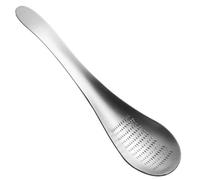 EXAOMBLE Broyeur D'ail Créatif en Acier Inoxydable Argenté Plateau Rainuré et Design à Bouche Coulissante, Outil Cuisine Polyvalent pour Assaisonnement à Domicile