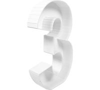 EXAOMBLE Cadre de Ballons Chiffre 3d en Carton Blanc Personnalisable, Boîte à Ballons pour Décoration de Fête et Anniversaire, Cadre Numérique à Remplir