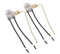 EXAOMBLE Chaînes de Traction pour Ventilateur de Plafond 2pcs, Pièce de Remplacement Contrôle Marche/arrêt, Matériau Plastique et Métal, pour Bureau ou Boutique
