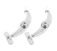 EXAOMBLE Charnière de Porte D'armoire en Fer Nickelé Argenté, Limiteur D'angle Multifonction pour Porte de Placard, Support Robuste Cuisine et Meuble