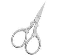 EXAOMBLE Ciseaux de Broderie et Design Ergonomique en Acier Inoxydable Argenté Lames Pointues pour Découpage Fleurs et Travaux de Couture DIY