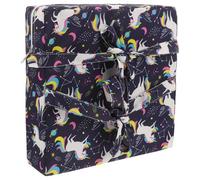 EXAOMBLE Coussin de Chaise pour Garçon et Filles Épaissi et Détachable en Mousse Carrée, Siège Rehausseur Confortable pour Chaise de Salle à Manger, Facile à Nettoyer