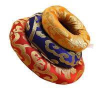 EXAOMBLE Coussins and Lot de 3 en Coton pour Bol Chantant Tibétain Broderie Style Chinois Motif Nuage Amulette, et Instant Couleur Aléatoire