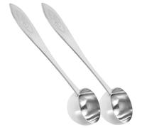 EXAOMBLE Cuillères Doseuses Robustes et Confortables en Acier Inoxydable 2pcs 20ml pour Mesure de Café et Farine Style Classique Cuisine