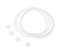 EXAOMBLE Joint D'étanchéité en Silicone Blanc pour Boîte à Lunch, Solide et Hermétique, Accessoires avec Joints et Bouchons, Stockage Alimentaire en Voyage