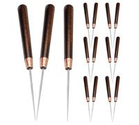 EXAOMBLE Kit 15 Poinçons à Alêne en Acier Inoxydable pour Couture de Maroquinerie et Travail du Bois Usage Artisanal et DIY