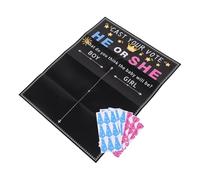 EXAOMBLE Kit de Décoration pour Fête de Découverte Autocollants Vote Garçon ou Fille en Papier Résistant, Accessoires Photo Booth et Installation Facile