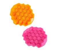 EXAOMBLE Lot de 2 Moules à Gâteau en Silicone Forme Nid D'abeilles, Facile à Nettoyer, Multi-fonction, Pâtisserie Fabrication de Chocolat