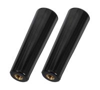 EXAOMBLE Lot de 2 Poignées de Rôtissoire pour Barbecue en Bakélite Noire Filetage M8 Stable et Résistantes la Chaleur, Accessoires pour Camping et Grillades