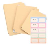 EXAOMBLE Lot de 30 feuilles en papier kraft autocollant pour couverture de livres et documents, protège contre déformation, parfait pour manuels scolaires et archives
