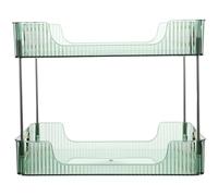 EXAOMBLE Organisateur de Charge Niveaux Matériau de Bain en Salle à de 2 Synthétique Vert, Meuble de Rangement Polyvalent Forte Capacité Cuisine ou