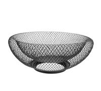 EXAOMBLE Panier à Fruits en Fil de Fer Noir à Double Couche, Design Nid D'oiseau Élégant Cuisine et Salon, Construction Robuste et Rangement Pratique