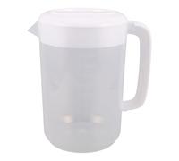 EXAOMBLE Pichet Plastique 5l avec Couvercle Gradué, Grosse Capacité pour Eau Froide, Lait, Jus, Protection Fraîcheur, pour Usage Quotidien en Famille Réutilisable
