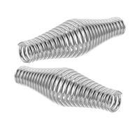 EXAOMBLE Poignées de Barbecue Installation Facile Lot de 2 en Acier Inoxydable Ressort, Poignée Robuste de 10cm, Compatible Grils et Fumoirs
