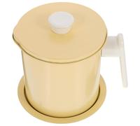 EXAOMBLE Pot à Huile Filtrant 1,4l en Fer Raffiné Poignée Antidérapante pour Stockage et Filtration D'huile Cuisine, Accessoire Pratique pour Friture Maison