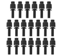 EXAOMBLE Raccord Bouchon Pneumatique 1/4 en Plastique Noir, Installation Rapide et Application Flexible pour Tubes Pe en Usines et Dépannage