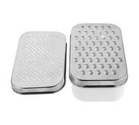 EXAOMBLE Râpe à Fromage Bol Détachable en Acier Inoxydable Double Face avec Surfaces Grossière et Fine et Facile à Nettoyer Cuisine