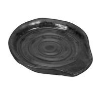 EXAOMBLE Repose-cuillère en Céramique Noir Roulement Rotatif, Support de Louche Élégant et Fonctionnel pour Accessoires de Bar et Décoration de Comptoir