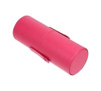 EXAOMBLE Seau Décoratif en Cuir PU pour Pinceaux de Maquillage, Boîte de Rangement Portable Couvercle, Capacité Suffisante, Maison Voyage