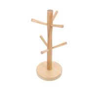 EXAOMBLE Support pour Tasses en Bois Caoutchouc Pratique et Sûr, Porte-gobelets Simple et Élégant pour Rangement de Mugs et Tasses à Café la Cuisine