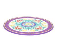 EXAOMBLE Tapis de Bol Sonore pour Motif Fleur Pourpre, Coussinets Protecteurs en Pvc Portable, Élégant et Délicat pour Bols Chantants Religieux