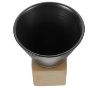 EXAOMBLE Tasse à Café en Céramique Noire Élégante avec Design Simple et Lignes Belles, Versatile et Capable de Retenir L'eau, Maison Restaurant