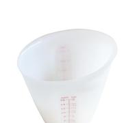 EXAOMBLE Tasse à Mesurer en Silicone Translucide 250ml Double Graduation, Corps Flexible et Rangement Compact, pour Accessoires de Bar et Pâtisserie Couleur Aléatoire