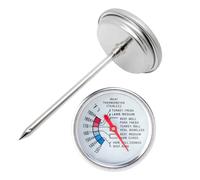 EXAOMBLE Thermomètre Argenté Alimentaire en Acier Inoxydable à Aiguille Mesure Rapide de Température, pour Cuisson de Viande et Steak Cuisine
