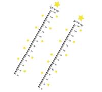 EXAOMBLE Toise Murale Garçon et Filles en Pvc Étoiles Colorées, Autocollant de Hauteur Solide pour Chambre, Décoration Murale pour Crèches et Suivi de Croissance