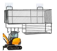 Excavator Storage Box - Adhesive Cab Organizer Basket For Tools And Accesso | Heavy Duty Holder Design, Truck Interior Storage Rack, Compact Utility Container | Cab Storage Box for Excavator Load