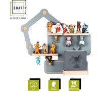 Excavatrice d'étagère pour enfants / Suspension pour Tonie Box et Tonie Figures / Étagère d'économie d'espace / H. 39 x W. 44 x D. 19 / Étagère murale Music Box Figures Inserts magnétiques de stockage