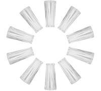 EXCEART 10 Pièces Bouton Transparent pour Extrémité du Cordon de Tirage de Store Vénitien en Pom, Poids Ajustable, Installation Facile, Accessoire Polyvalent pour Stores et Rideaux