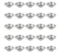 EXCEART 100pièces Moules à Tartelettes Aluminium Plateaux de Cuisson Antiadhésifs et Épais pour Tartes Gâteaux et Pâtisseries Adaptés Four et Micro-ondes Usage Domestique et Professionnel