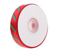 EXCEART 1rouleau Ruban De Yards De Satin Décoratif Rouge Et Vert Pour De Et Décorations De Fête