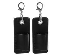 EXCEART 2 Pièces Porte-stylo Portable en Pu avec Clip Porte-clés Anti-perte et Matériau Métal, pour Environnement Scolaire et Professionnel