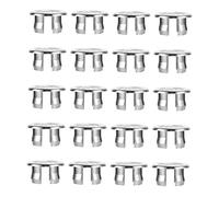 EXCEART 20 Pièces Couvercle du Trou De Trop-Plein Couvercles De Drain De Trop-Plein Couvercle De Vidange Lavabo Lavabo Drain De Lavabo De Salle De Bain Silver Plastique